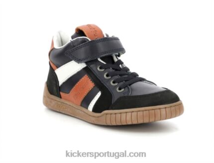 Kickers Wincky CDT Black Camel Navy V24TH988 crianças