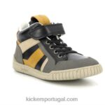 Kickers wincky cdt cinza preto amarelo V24TH986 crianças